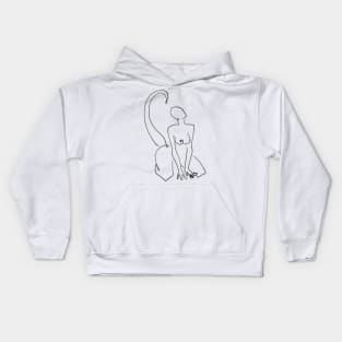 Scorpio Celestial Line Art Kids Hoodie